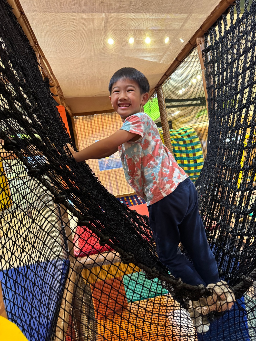 Boy standing on the structure